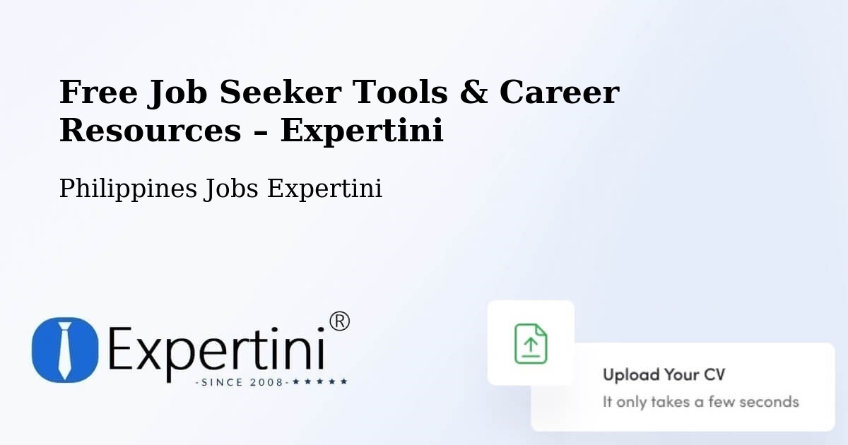 Free Job Seeker Tools & Career Resources – Concepcion - Concepcion, Philippines Jobs Expertini